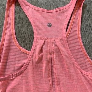 Pink Lululemon workout tank top